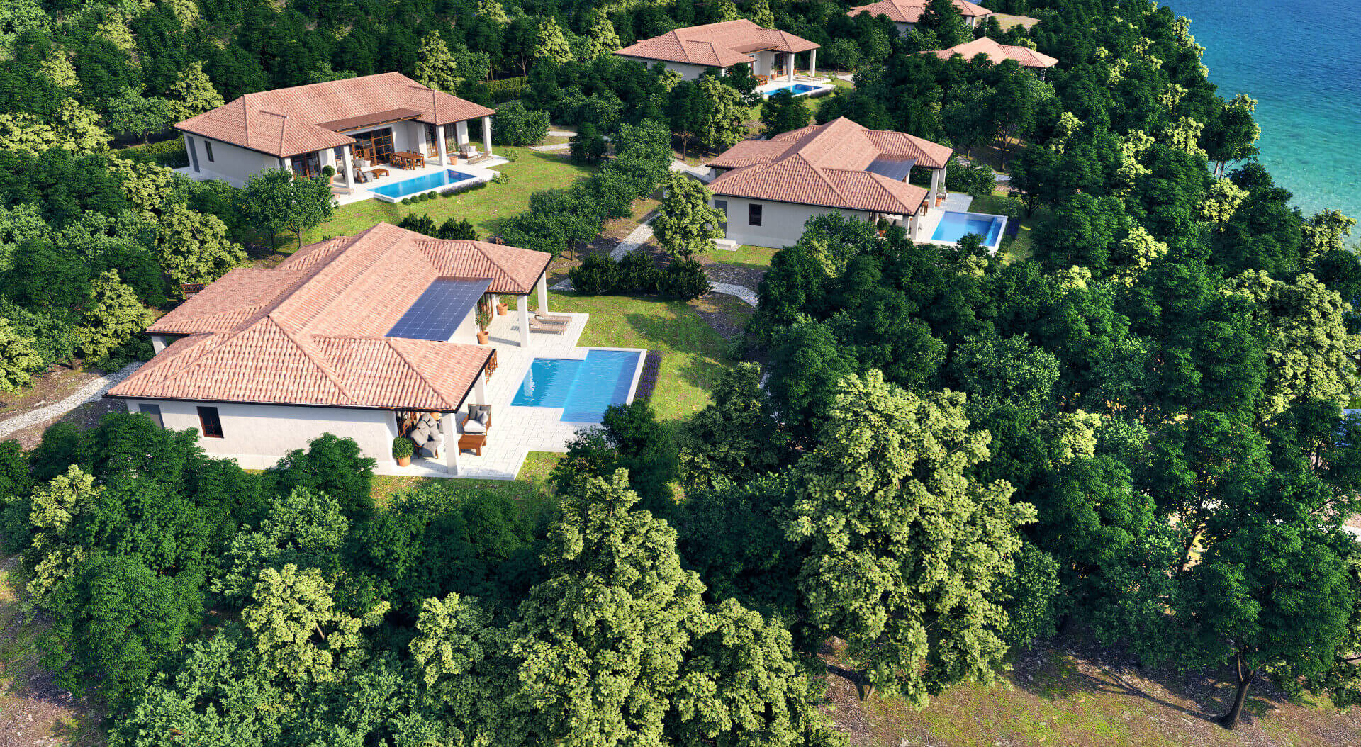 Beachfront Villa with Swimming Pool & Panoramic Sea View 